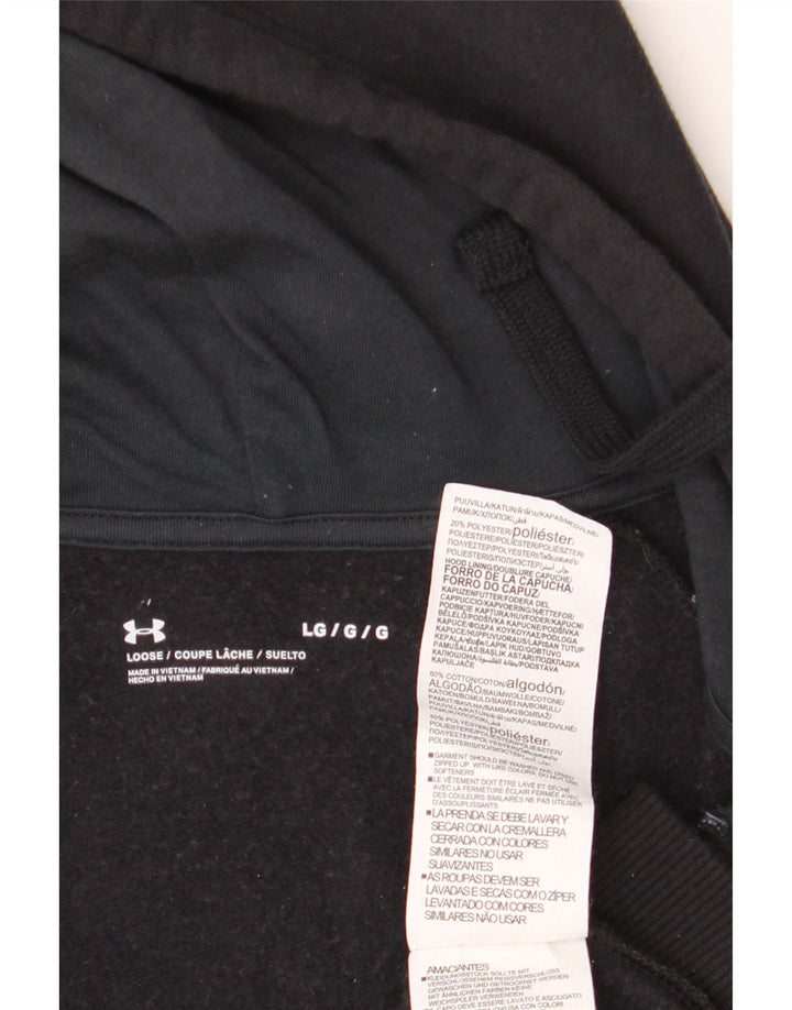 Męski sweter z kapturem i zamkiem Under Armour, duży, czarny, bawełniany