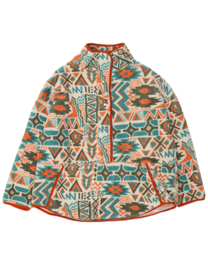 Promod Damski sweter polarowy zapinany na plecach UK 20 2XL Wielokolorowy Fair Isle