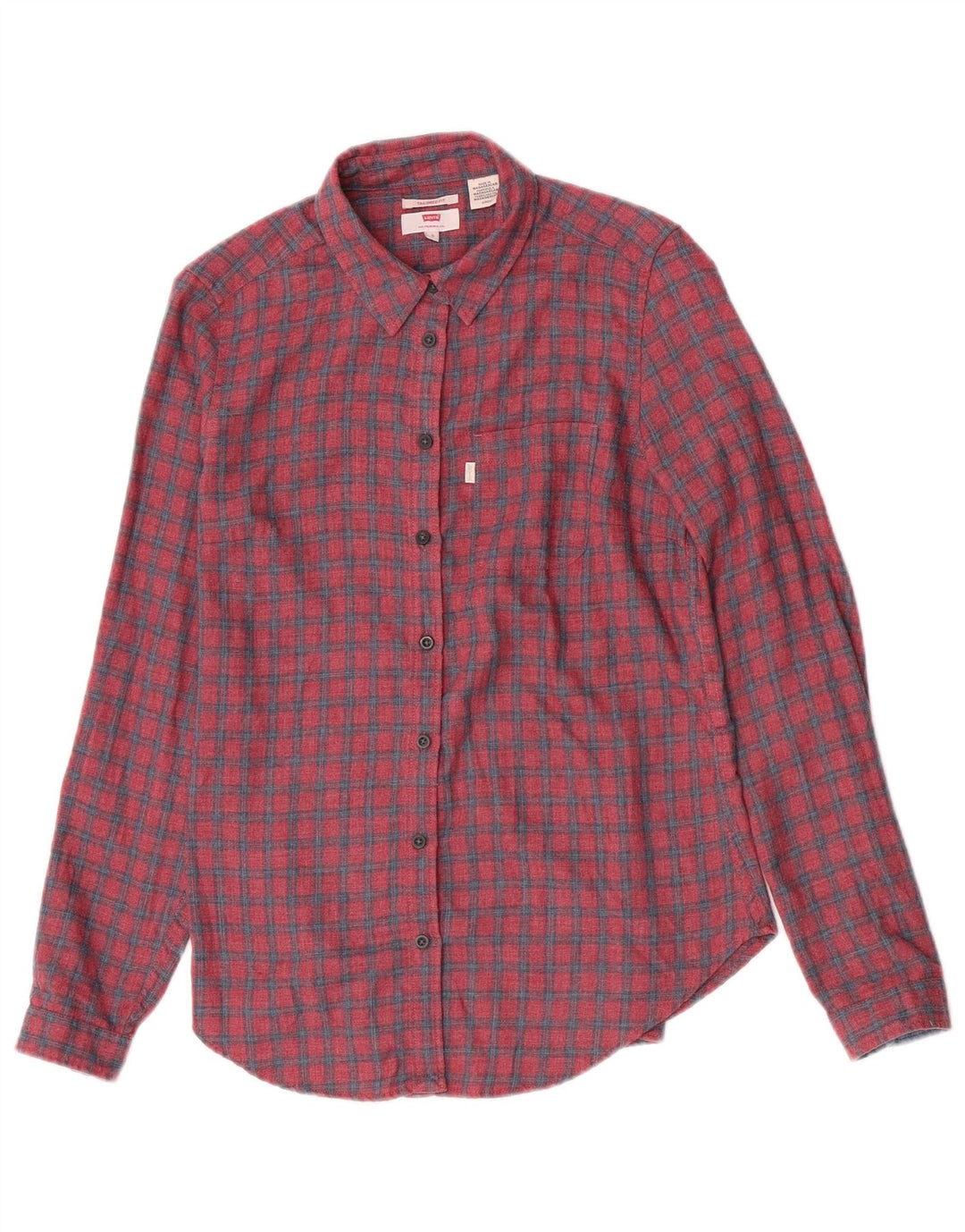 Damska koszula flanelowa Levi's o dopasowanym kroju UK 10 w małą czerwoną kratkę