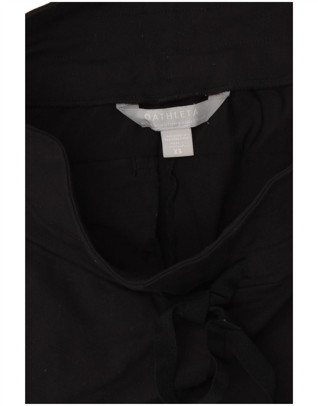 Damskie spodnie dresowe ATHLETA UK 6 XS z czarnego nylonu