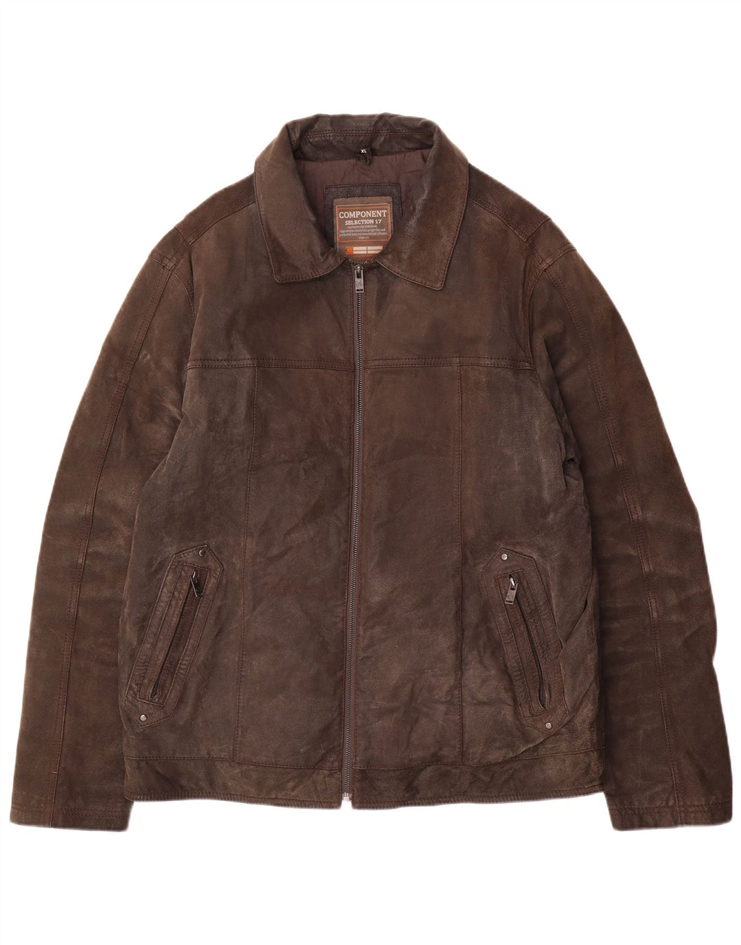 Canda Męska kurtka skórzana UK 42 XL Brązowa skóra