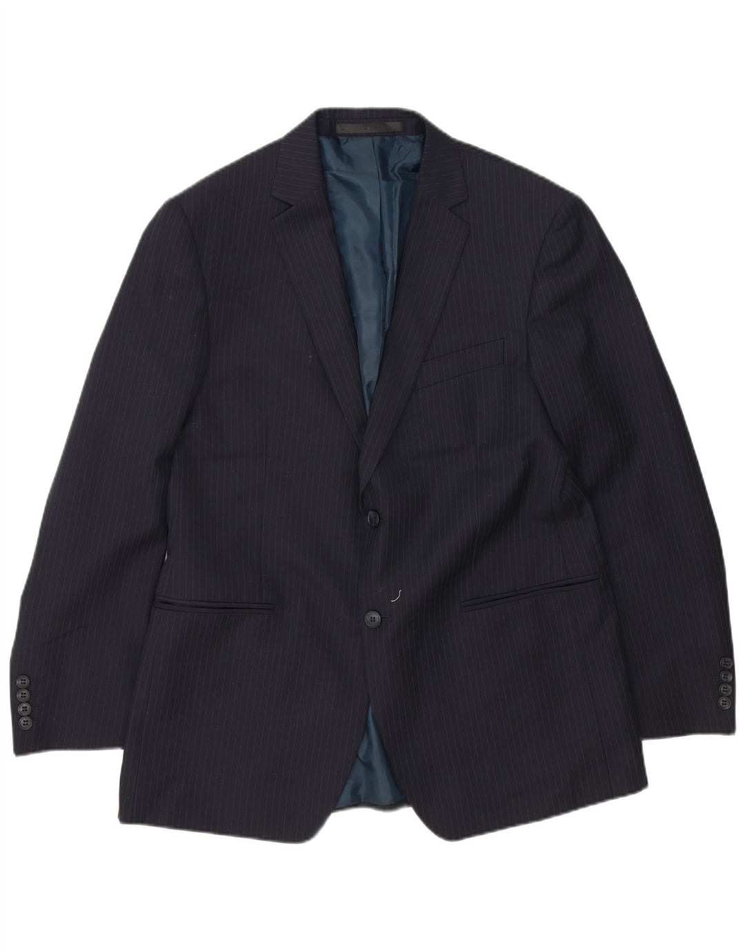 Marks & Spencer Męska marynarka zapinana na 2 guziki, UK 42 XL, granatowa w prążki