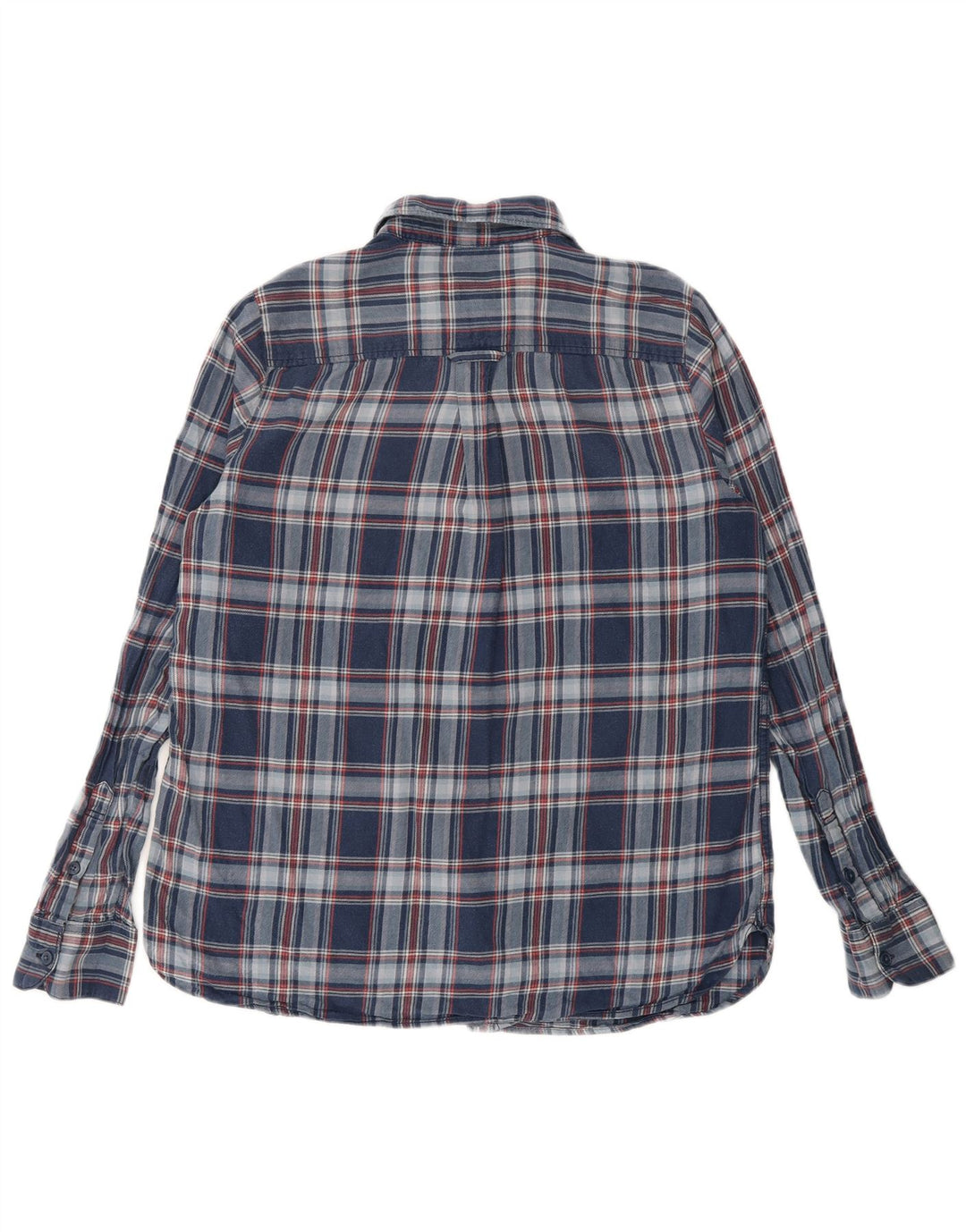 Damska koszula flanelowa oversize Fat Face UK 10, mała, bawełniana w kratę, granatowa