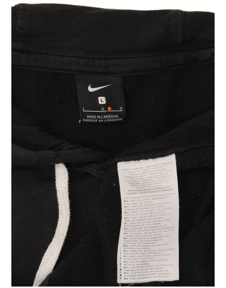 Męski sweter z kapturem NIKE, duży, czarny, bawełniany