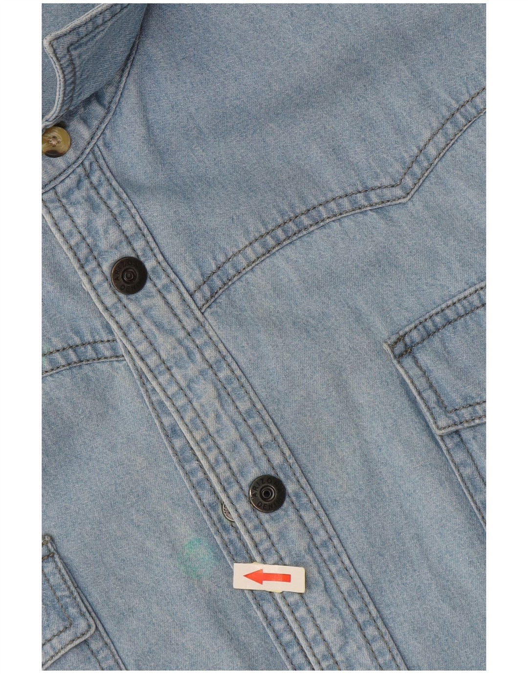 Męska koszula dżinsowa z krótkim rękawem ARIZONA, duża niebieska