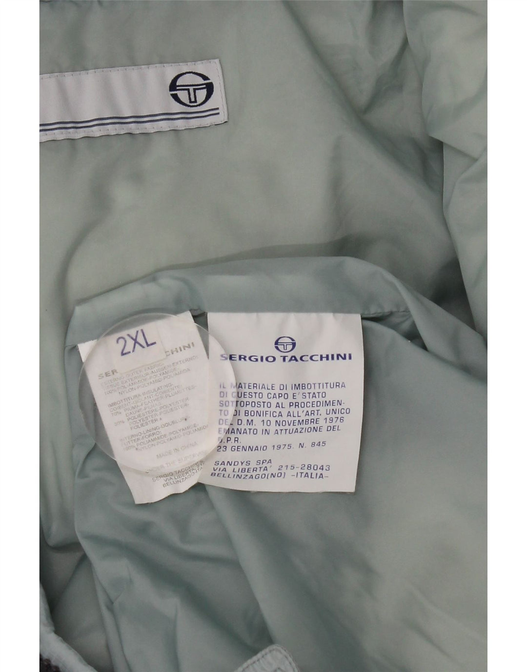 Męska ocieplana kurtka Sergio Tacchini UK 44 2XL Niebieski poliamid