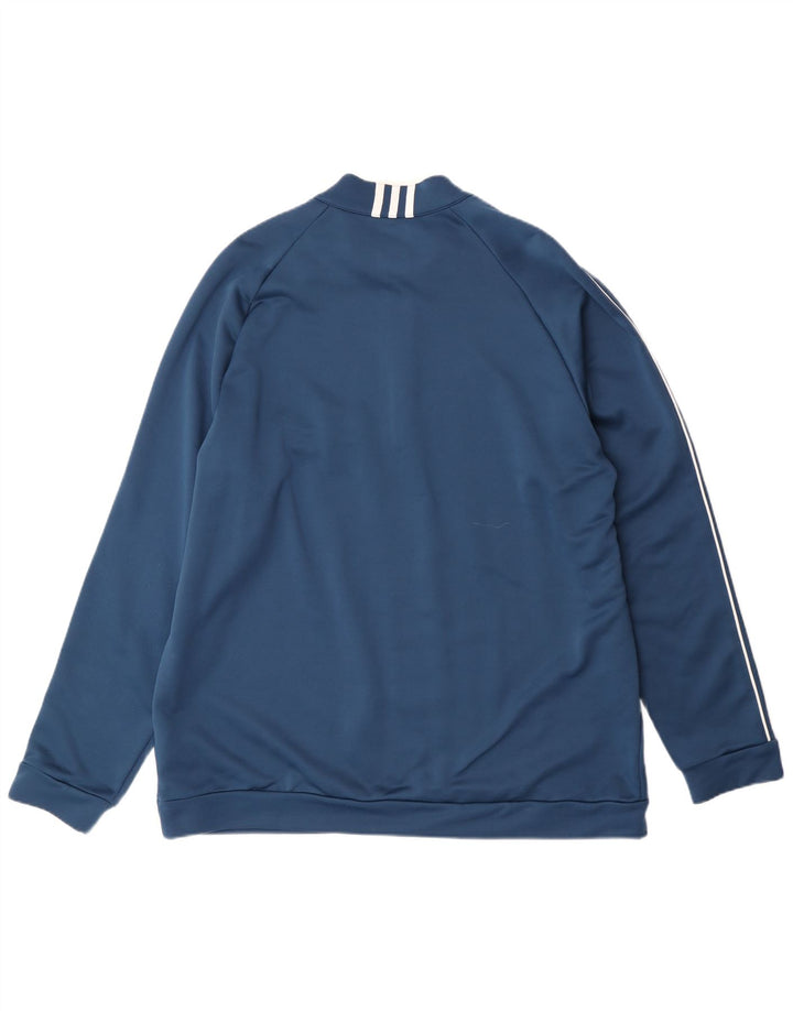 Adidas Męski dres Climalite Zip Neck Pullover Top 2XL Niebieski poliester