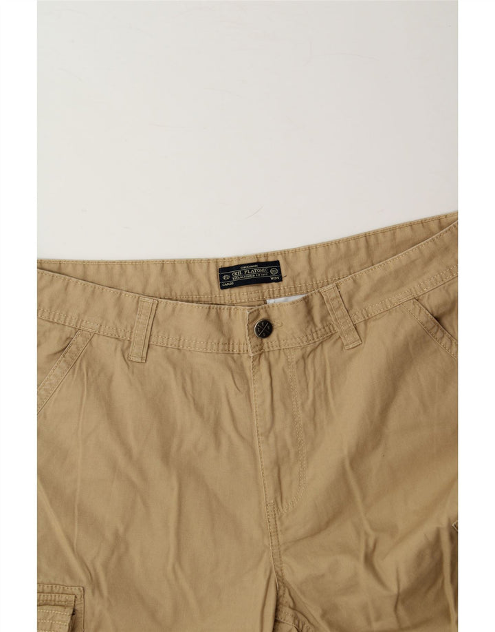 CLOCK HOUSE Mens Cargo Shorts W34 Large Beige Cotton Vintage CLOCK HOUSE and Second-Hand CLOCK HOUSE from Messina Hembry 