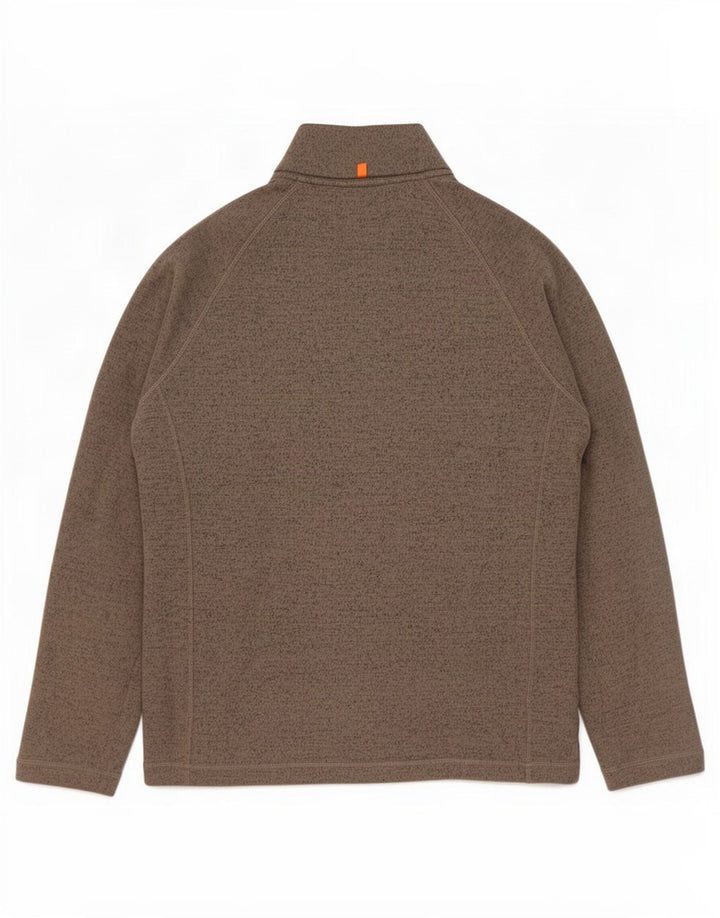 Męski sweter z zapinaną na guziki bluzą John Lewis, duży, szary, nakrapiany poliester