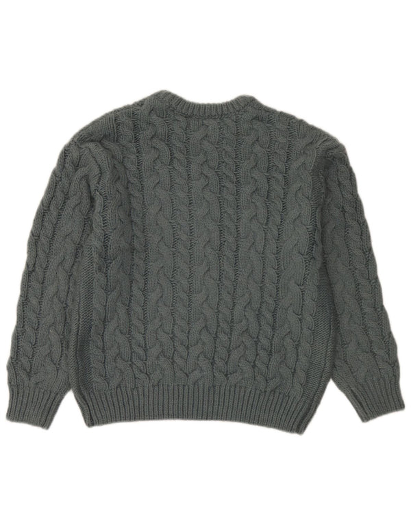 Sweter dziewczęcy z okrągłym dekoltem Zara 9-10 lat, szary