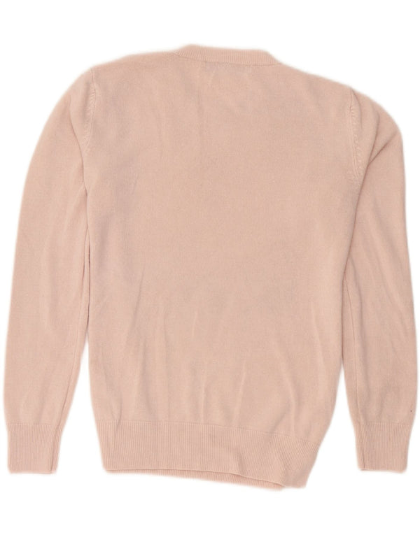 Marks & Spencer Damski sweter z okrągłym dekoltem UK 10 Mały różowy akryl