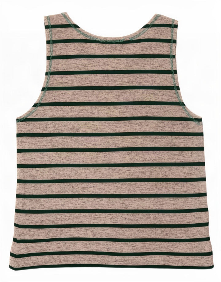 Vintage męska kamizelka Top w średnie szare paski