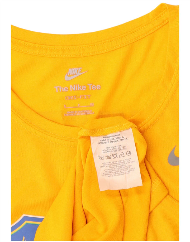 Damska koszulka Nike Brasil Graphic Top UK 10, mały, żółty poliester