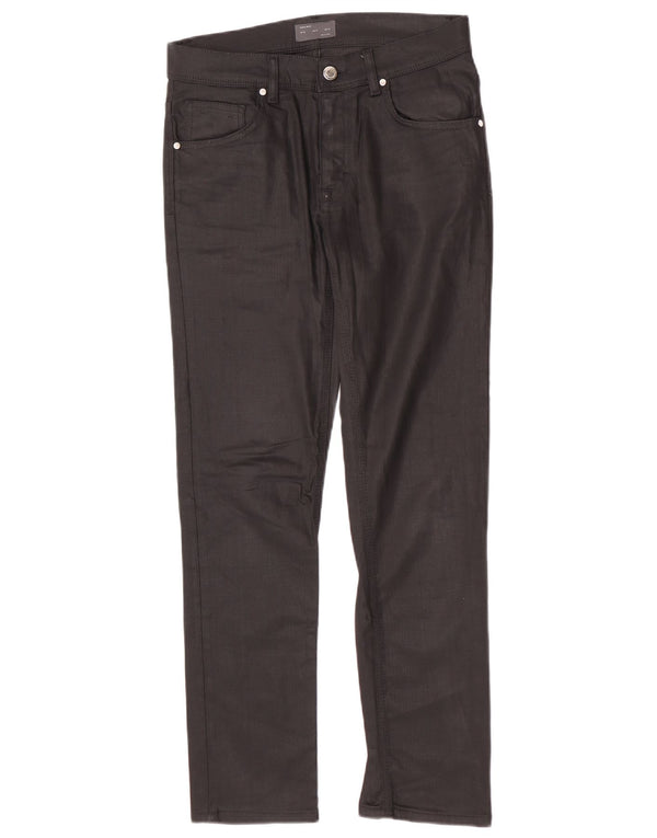 Męskie spodnie typu slim casual Zara EU 38 Small W30 L30 Czarna bawełna