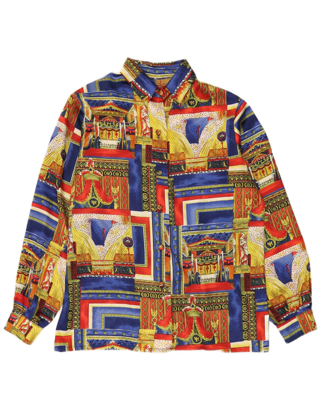Koszula damska VINTAGE w abstrakcyjny wzór UK 18 XL, wielokolorowa