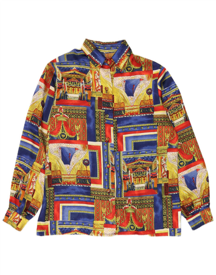 Koszula damska VINTAGE w abstrakcyjny wzór UK 18 XL, wielokolorowa