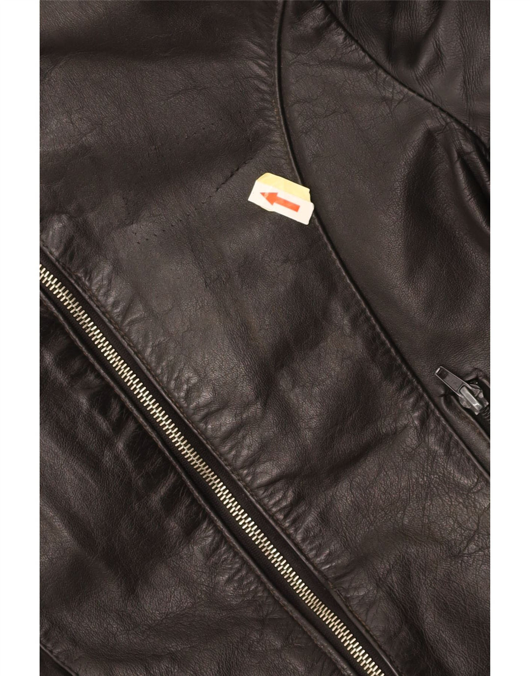 Damska kurtka skórzana VINTAGE UK 14, średnia czarna