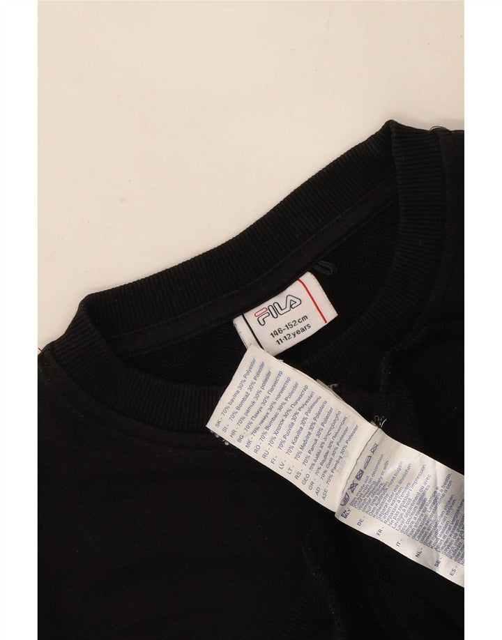 Bluza chłopięca Fila 11-12 lat, czarna, bawełniana