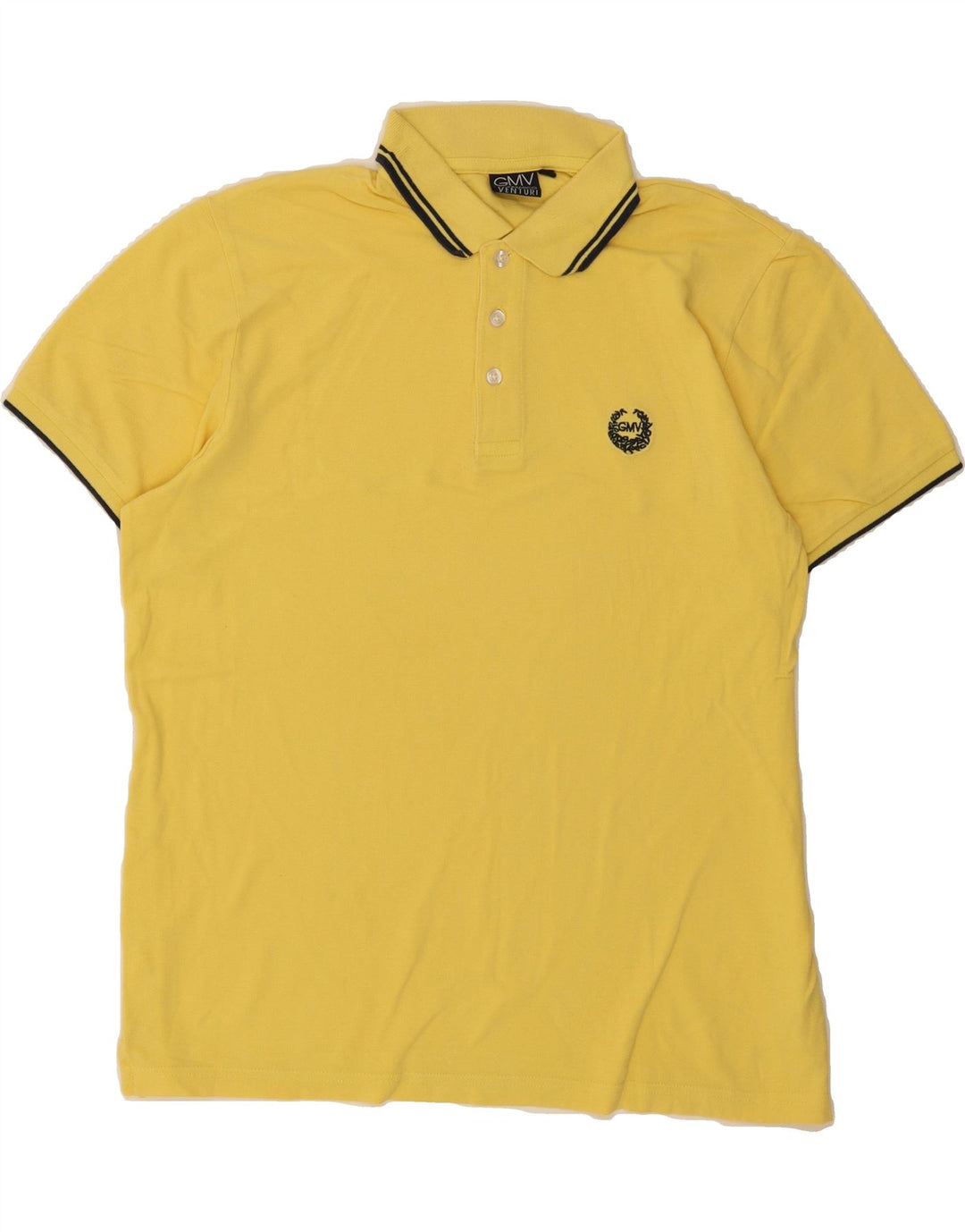 GIANMARCO VENTURI Mens Polo Shirt 2XL Yellow Cotton Vintage Gianmarco Venturi and Second-Hand Gianmarco Venturi from Messina Hembry 