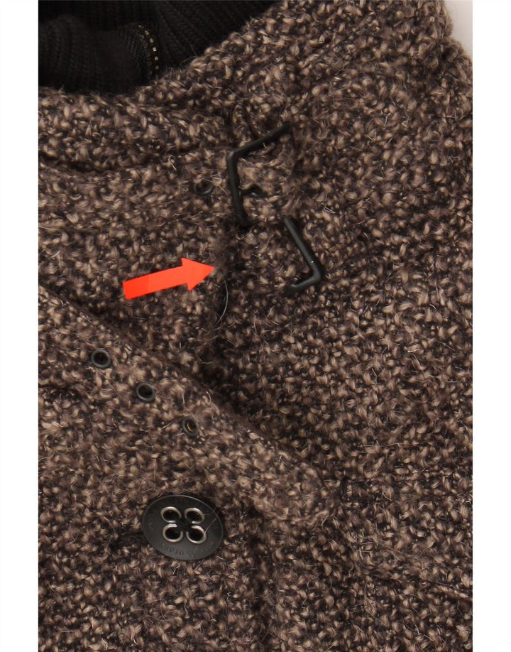 KHUJO Womens Overcoat UK 14 Medium Brown Polyester Vintage KHUJO and Second-Hand KHUJO from Messina Hembry 