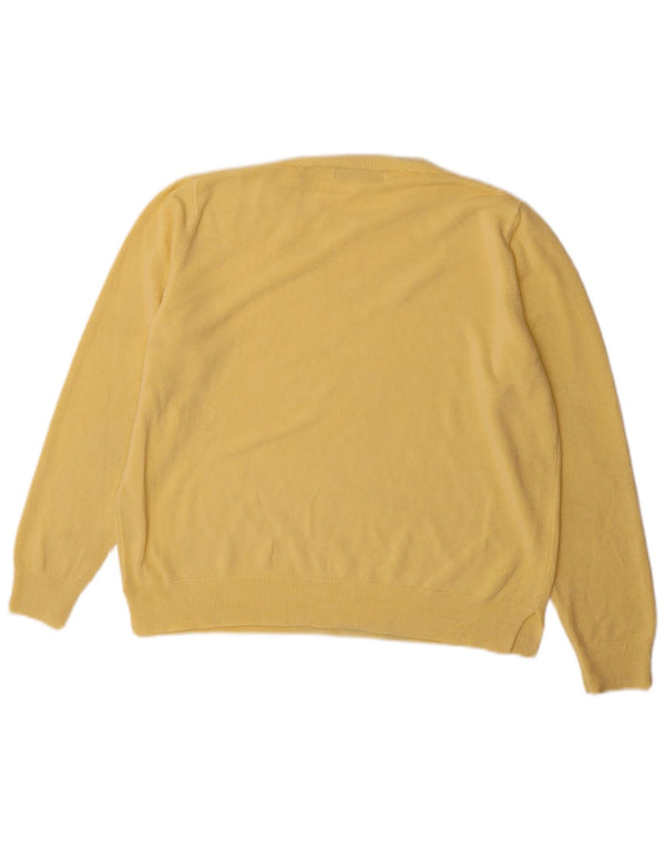 Marks & Spencer Damski sweter z okrągłym dekoltem, UK 18 XL, żółty akryl