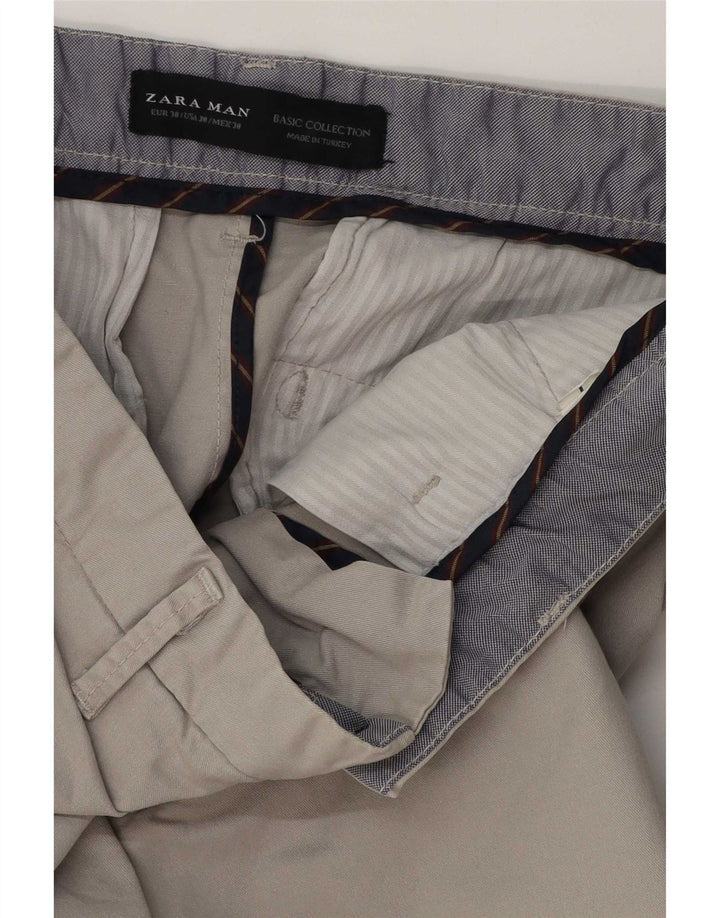 Męskie spodnie chino Zara EU 38 Small W30 L34 szare