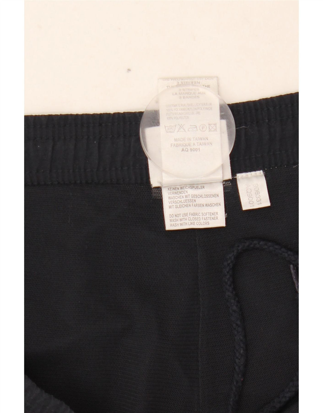 Męskie spodnie dresowe Adidas XL, granatowe, poliestrowe w paski