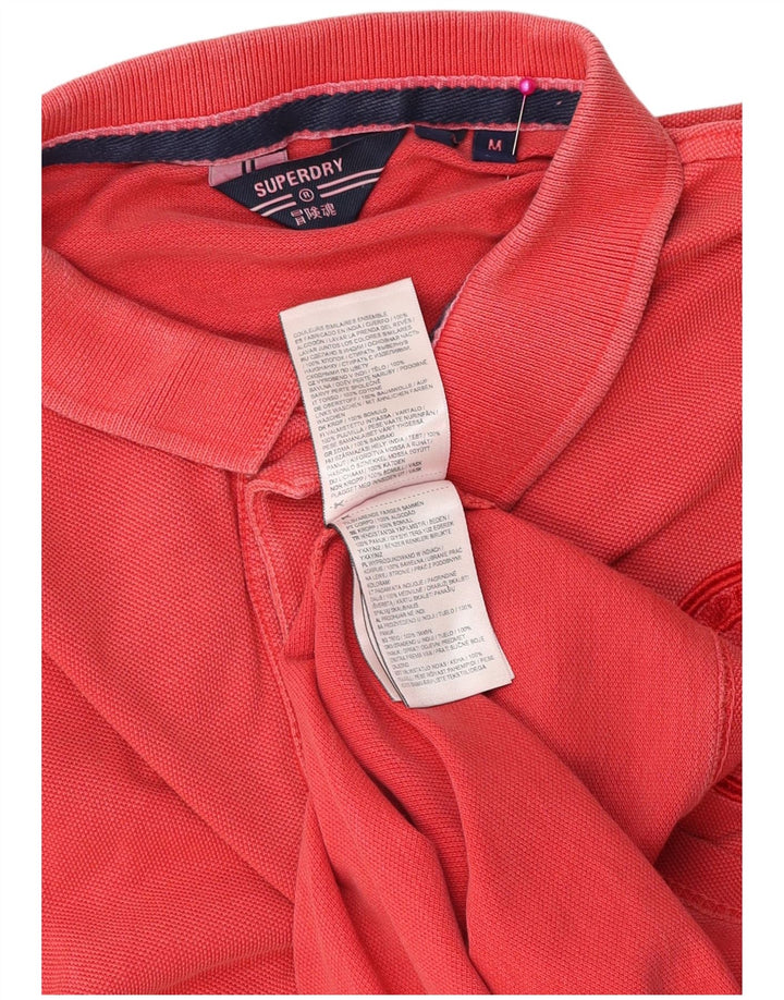 Męska koszulka polo Superdry, bawełniana, w kolorze średnio czerwonym