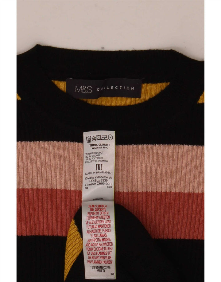 Marks & Spencer Damski sweter z okrągłym dekoltem, UK 10, mały, wielokolorowy