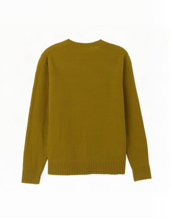 Sweter damski Massimo Dutti z okrągłym dekoltem UK 14, duży, zielony, bawełniany