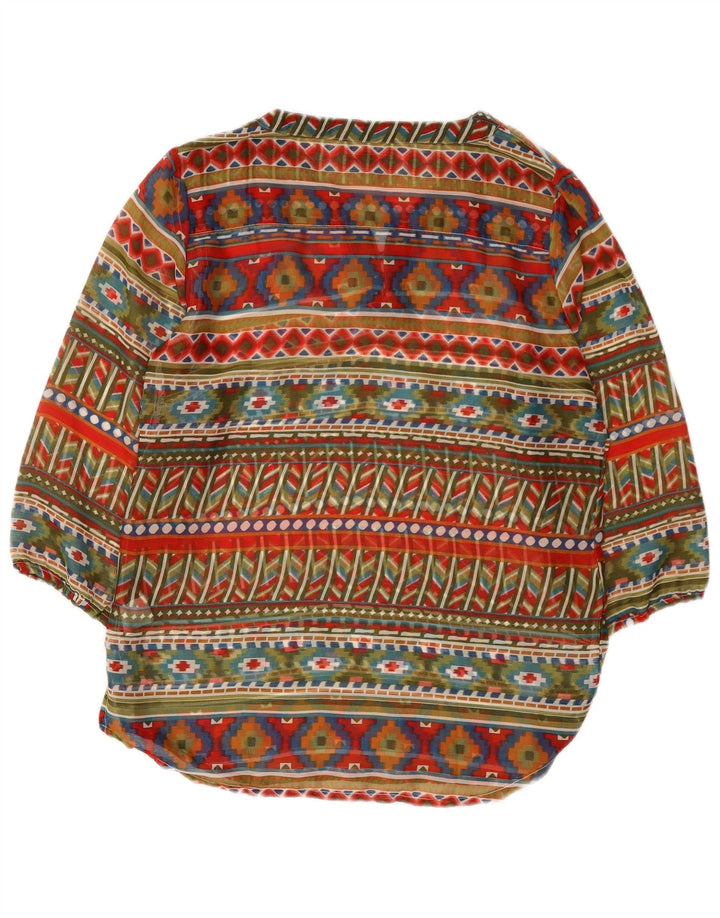 Bluzka damska Vintage Top EU 38/40 Średnia wielobarwna geometria