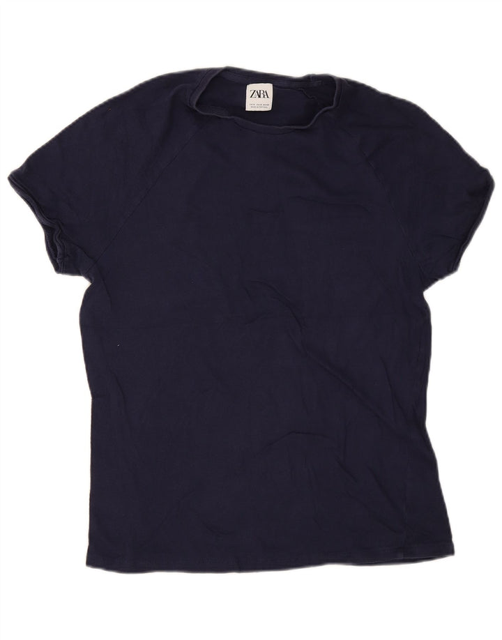T-shirt męski Zara, mały, granatowy