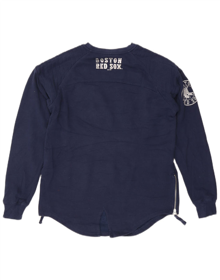 Damski sweter z grafiką Majestic UK 10, mały, granatowy