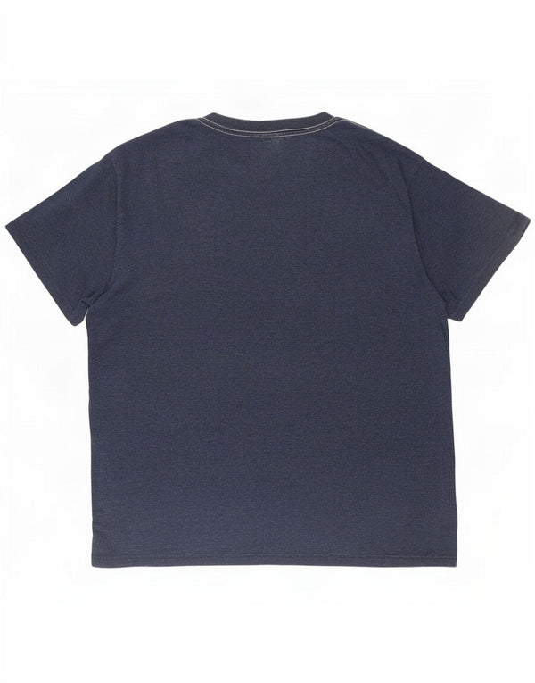 Męska koszulka z grafiką Weird Fish, 3XL, granatowa, bawełniana