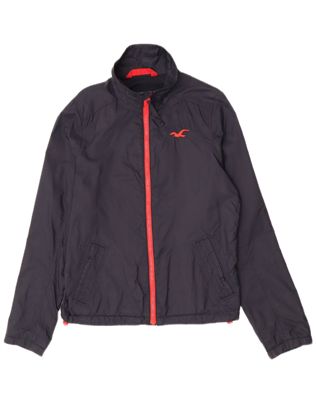Męska kurtka przeciwdeszczowa Hollister UK 38, średni granatowy nylon
