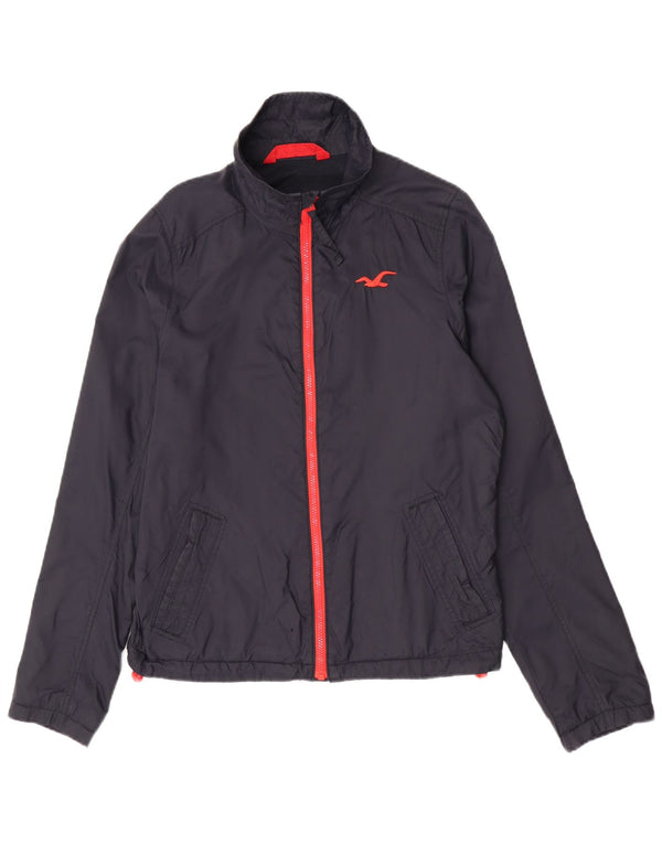 Męska kurtka przeciwdeszczowa Hollister UK 38, średni granatowy nylon