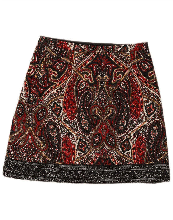 Damska spódniczka mini Oasis UK 12 Medium W28 Wielobarwny poliester Paisley