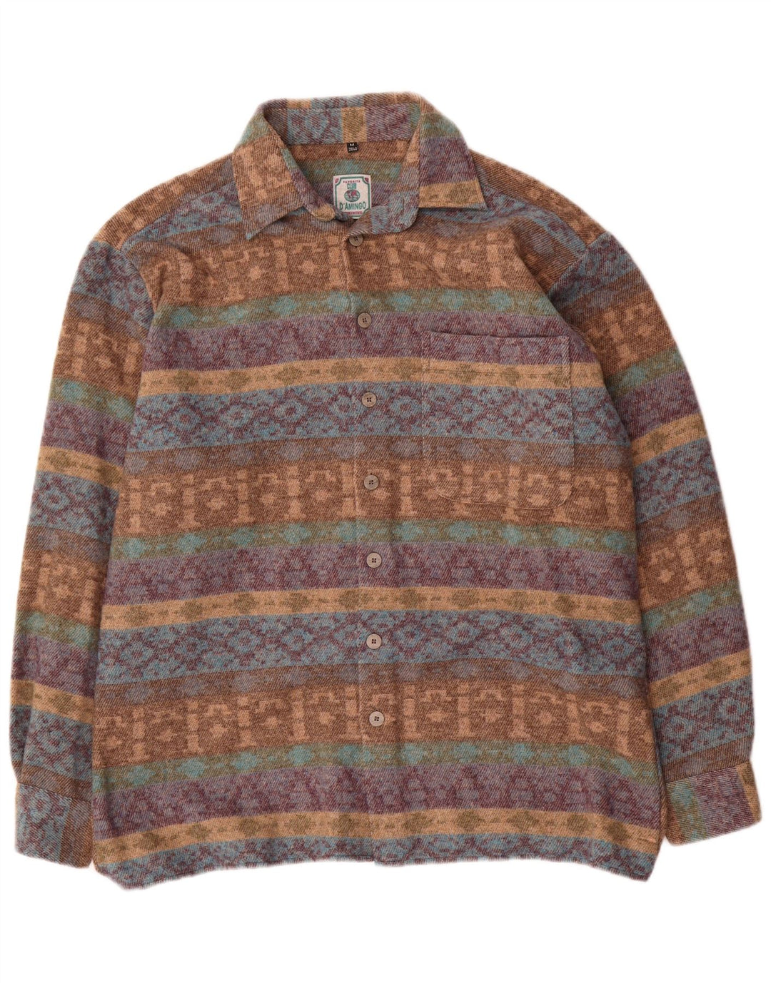 Męska koszula flanelowa Club D'Amingo rozmiar 38/40 Średnia wielokolorowa Fair Isle