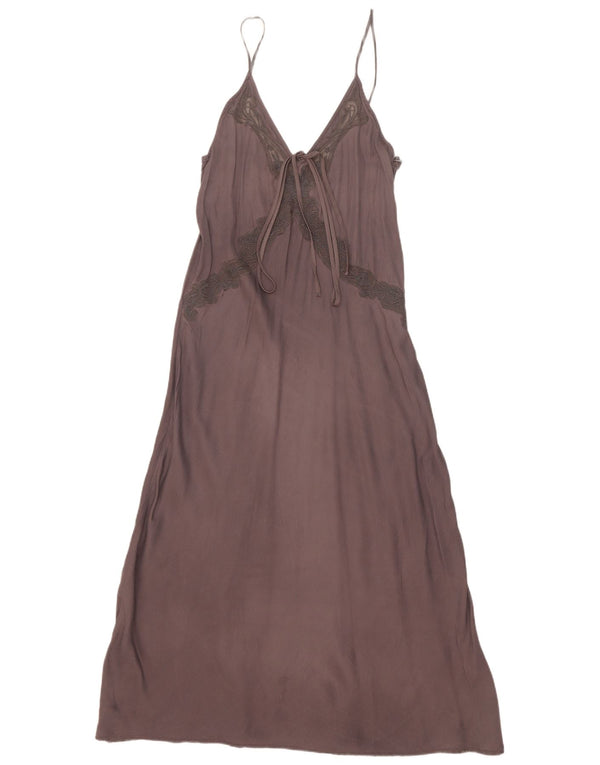 Damska sukienka Maxi Slip Zara UK 12 Średnia szara wiskoza