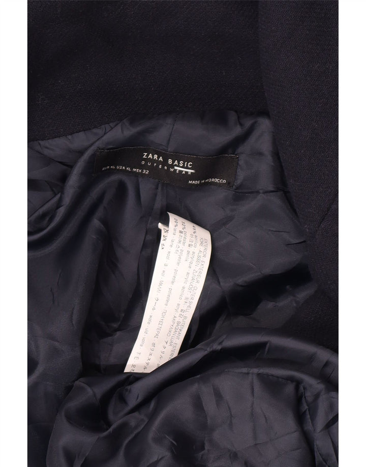 Płaszcz damski Zara UK 18 XL granatowy akryl