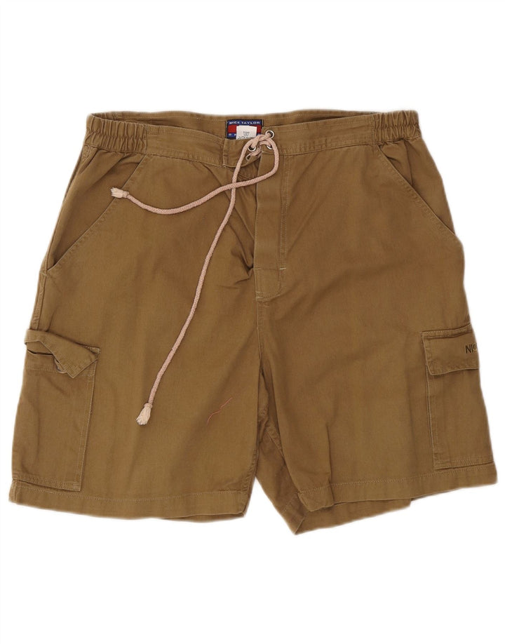 Męskie spodenki cargo Nick Taylor Medium W32, brązowa bawełna