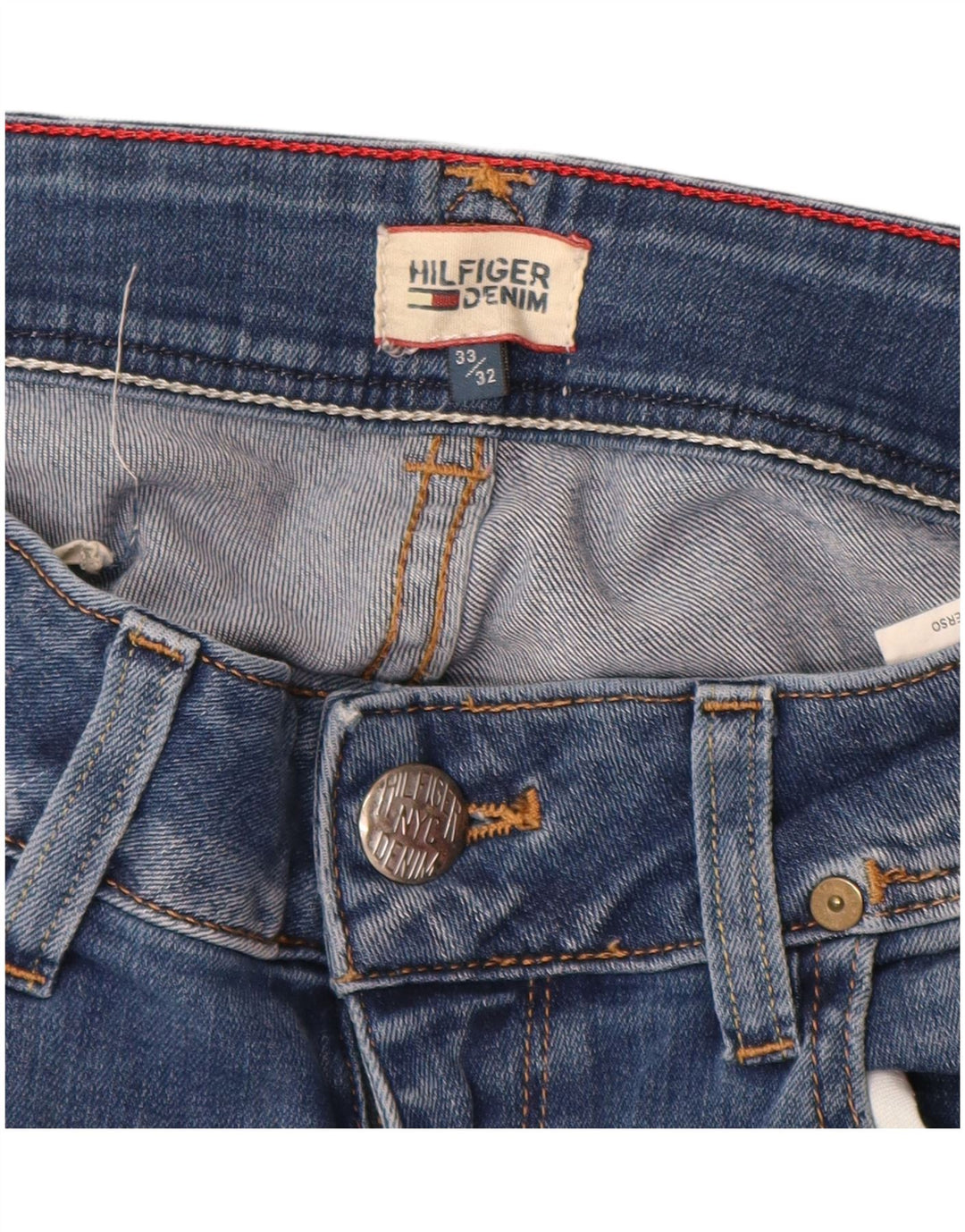 Damskie proste dżinsy Tommy Hilfiger W33 L26 Niebieskie bawełniane
