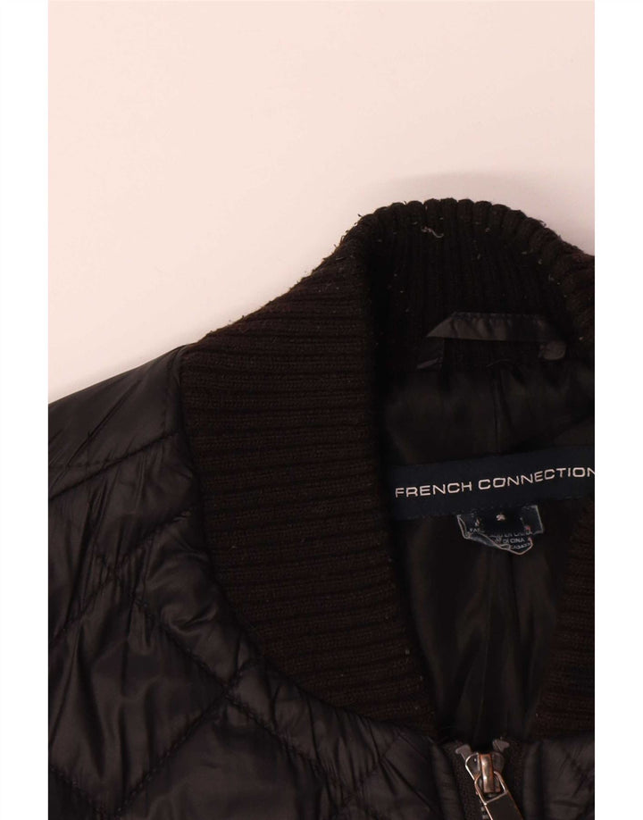 Damska pikowana kurtka French Connection UK 14 Medium Black Poliester