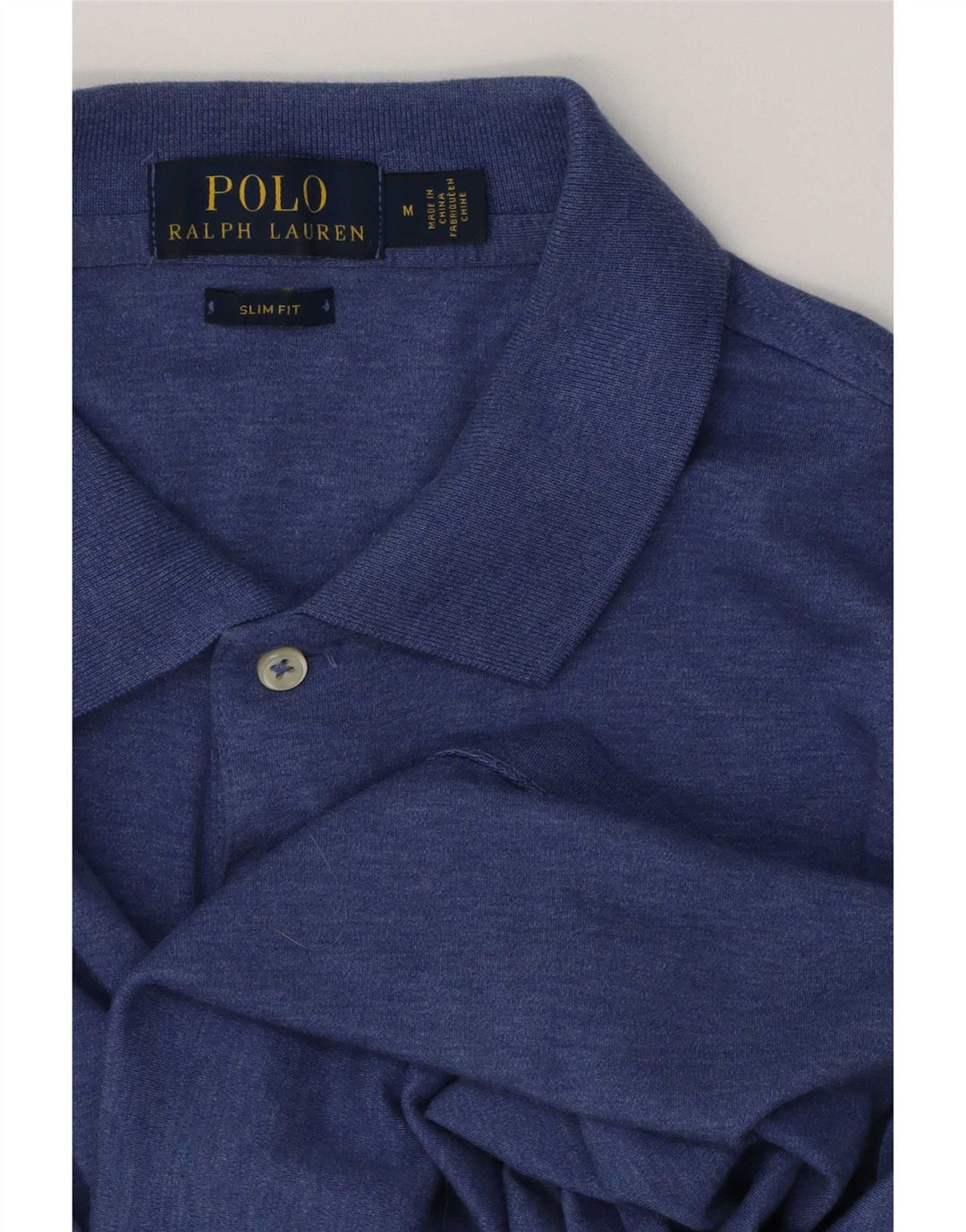 Męska koszulka polo slim fit Polo Ralph Lauren, kolor średni niebieski