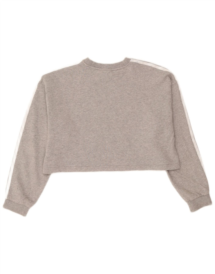 Damska bluza Adidas Crop Oversized Sweter UK 8 Small Grey Cotton