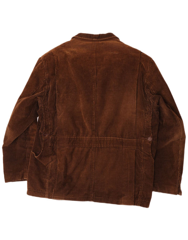Vintage męska sztruksowa marynarka zapinana na 3 guziki IT 54 2XL brązowa bawełna