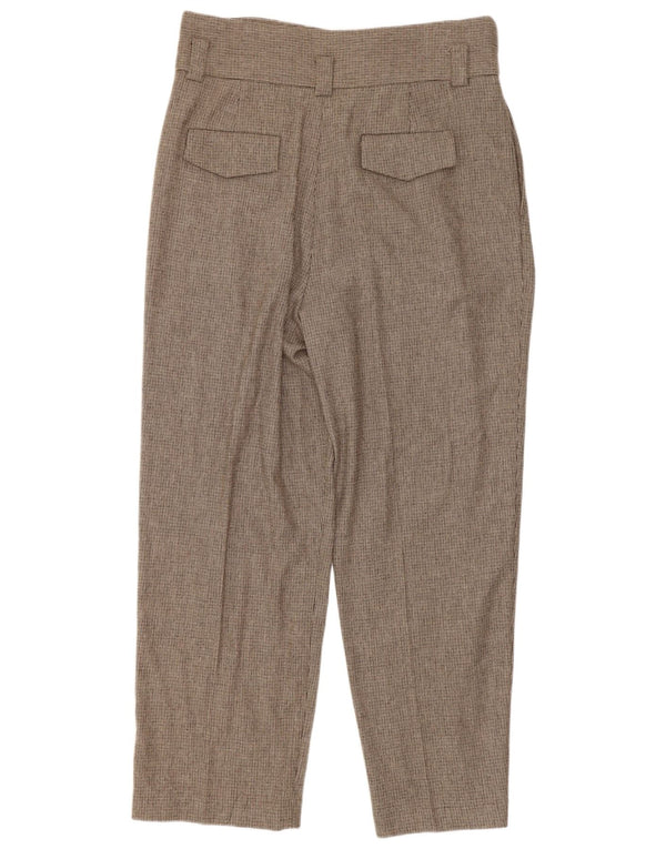 Damskie spodnie codzienne Massimo Dutti z wysokim stanem EU 40 Medium W30 L26 brązowe