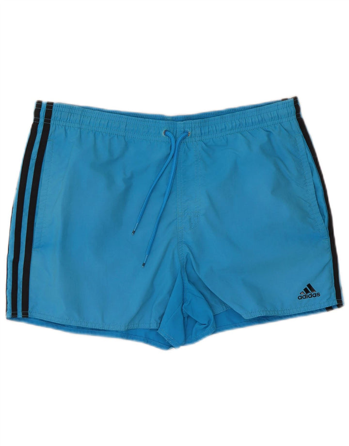 Męskie spodenki kąpielowe Adidas, małe, niebieskie, nylonowe