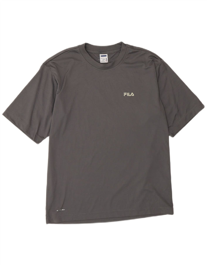 T-shirt męski Fila, mały, szary, poliester