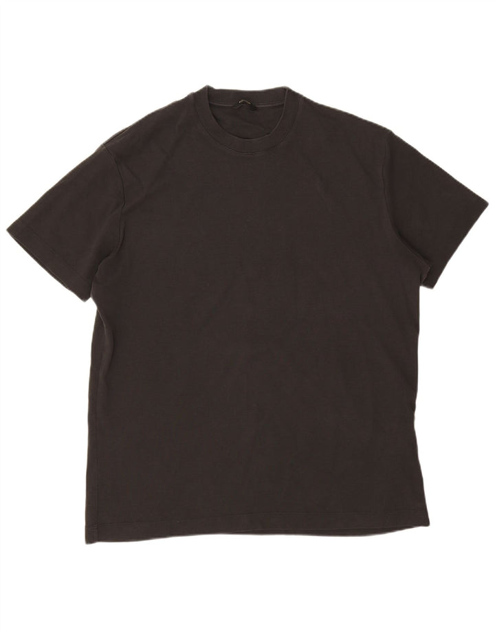 T-shirt męski Massimo Dutti, duży, szary, bawełniany